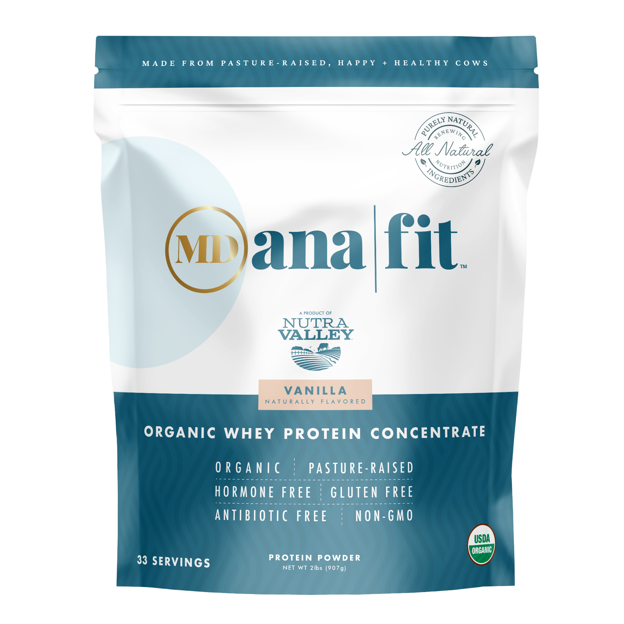 Organic Whey concentrate protein powder, Pasture Raised All Natural Hormone Free